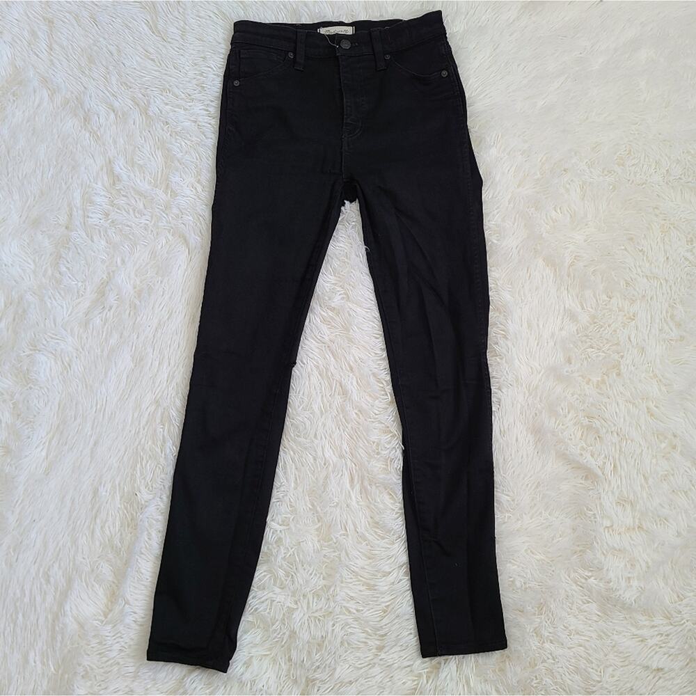 Madewell Black Denim 10" High Rise Skinny Jeans Women's 25 - Picture 12 of 13